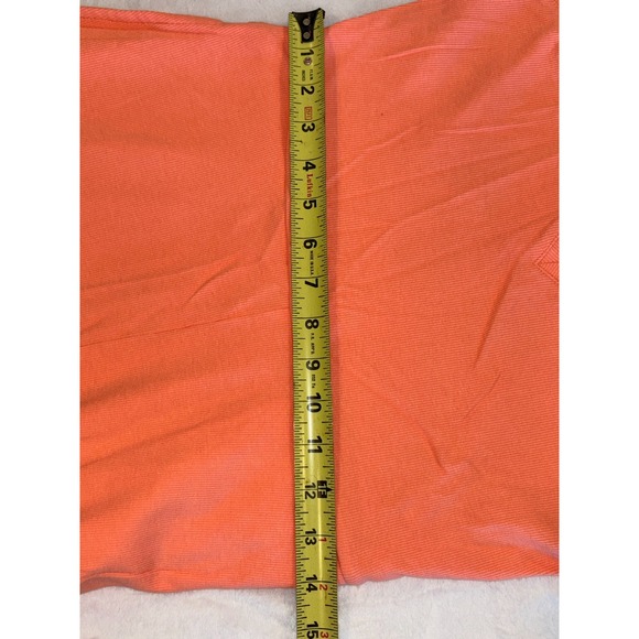 A New Day Midi Fit & Flare Ballet Dress Womens Medium Orange Ribbed Knit V Neck - Picture 5 of 7